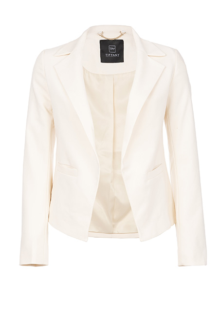 Tiffany Production Ženski kratki sako bez kopčanja sa kragnom i reverima